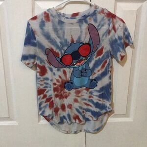 Stitch tie dye shirt (kids or small adult)
